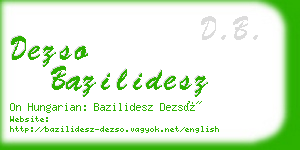 dezso bazilidesz business card